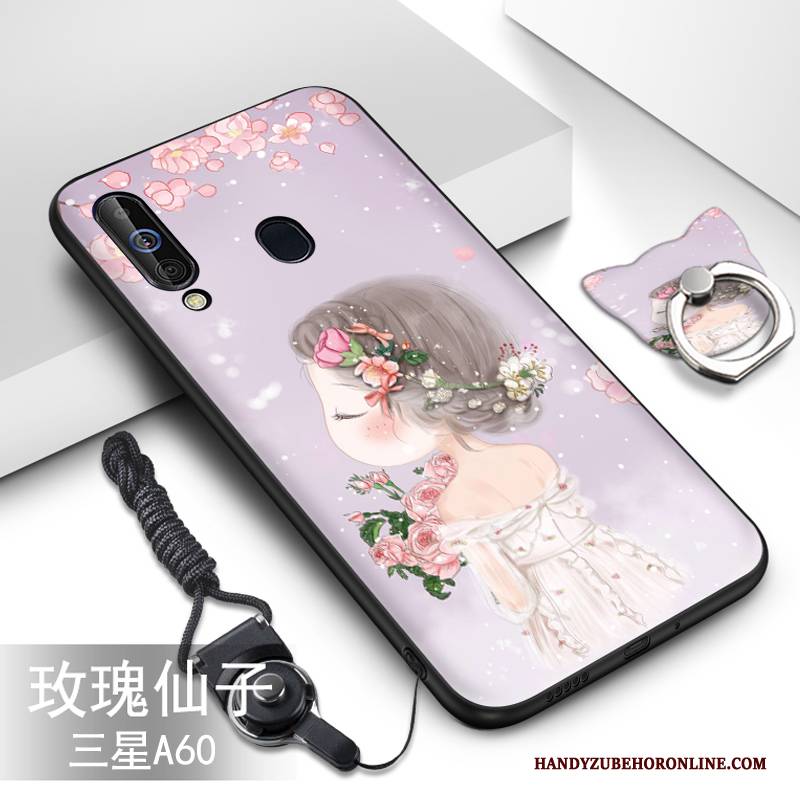 Hülle Samsung Galaxy A60 Weiche Handyhüllen Grün, Case Samsung Galaxy A60 Karikatur