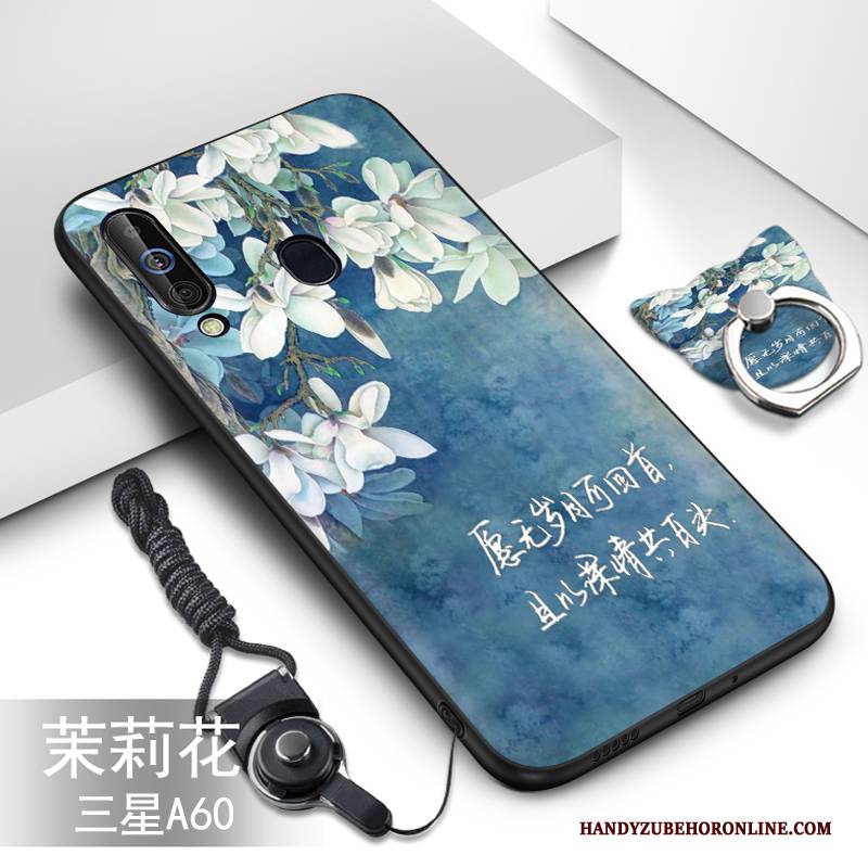 Hülle Samsung Galaxy A60 Weiche Handyhüllen Grün, Case Samsung Galaxy A60 Karikatur