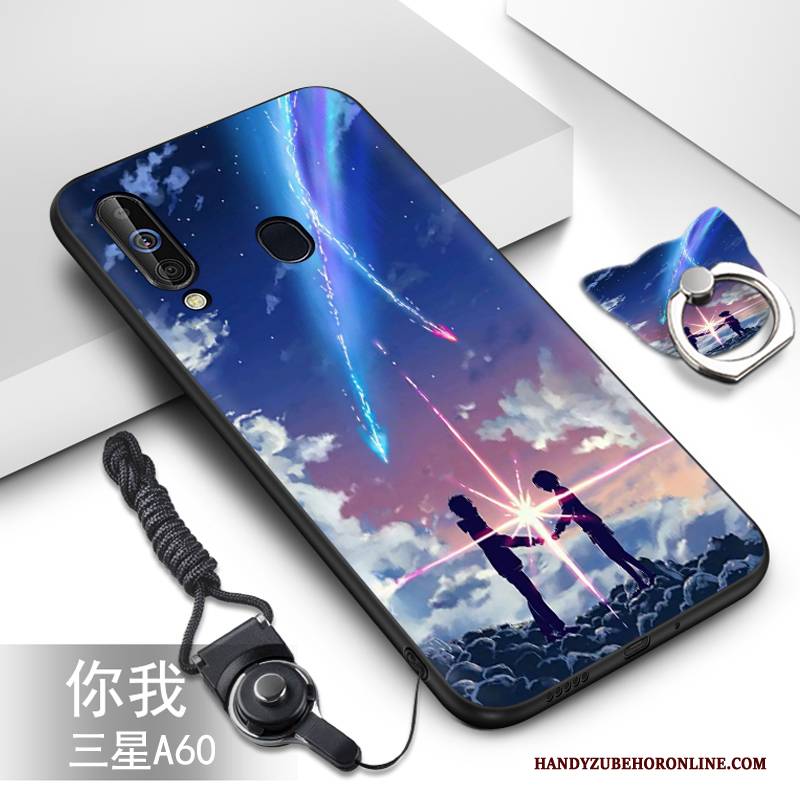 Hülle Samsung Galaxy A60 Weiche Handyhüllen Grün, Case Samsung Galaxy A60 Karikatur