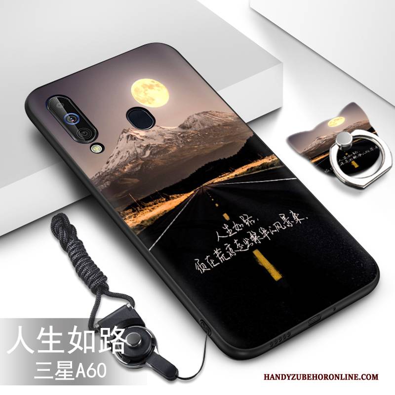 Hülle Samsung Galaxy A60 Weiche Handyhüllen Grün, Case Samsung Galaxy A60 Karikatur