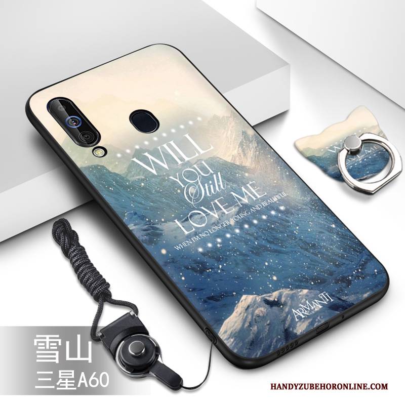 Hülle Samsung Galaxy A60 Weiche Handyhüllen Grün, Case Samsung Galaxy A60 Karikatur