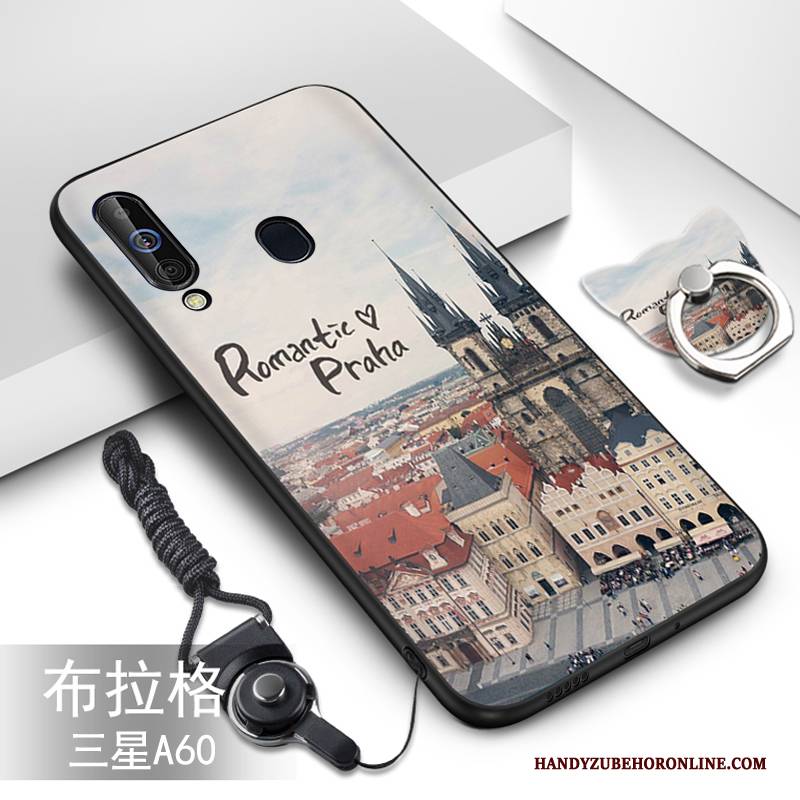 Hülle Samsung Galaxy A60 Weiche Handyhüllen Grün, Case Samsung Galaxy A60 Karikatur