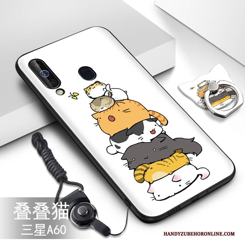 Hülle Samsung Galaxy A60 Weiche Handyhüllen Grün, Case Samsung Galaxy A60 Karikatur