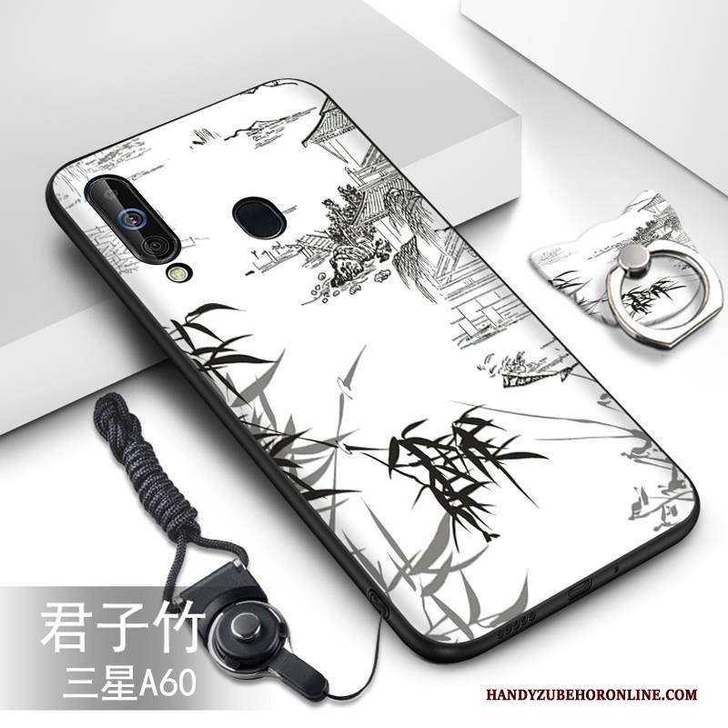 Hülle Samsung Galaxy A60 Weiche Handyhüllen Grün, Case Samsung Galaxy A60 Karikatur