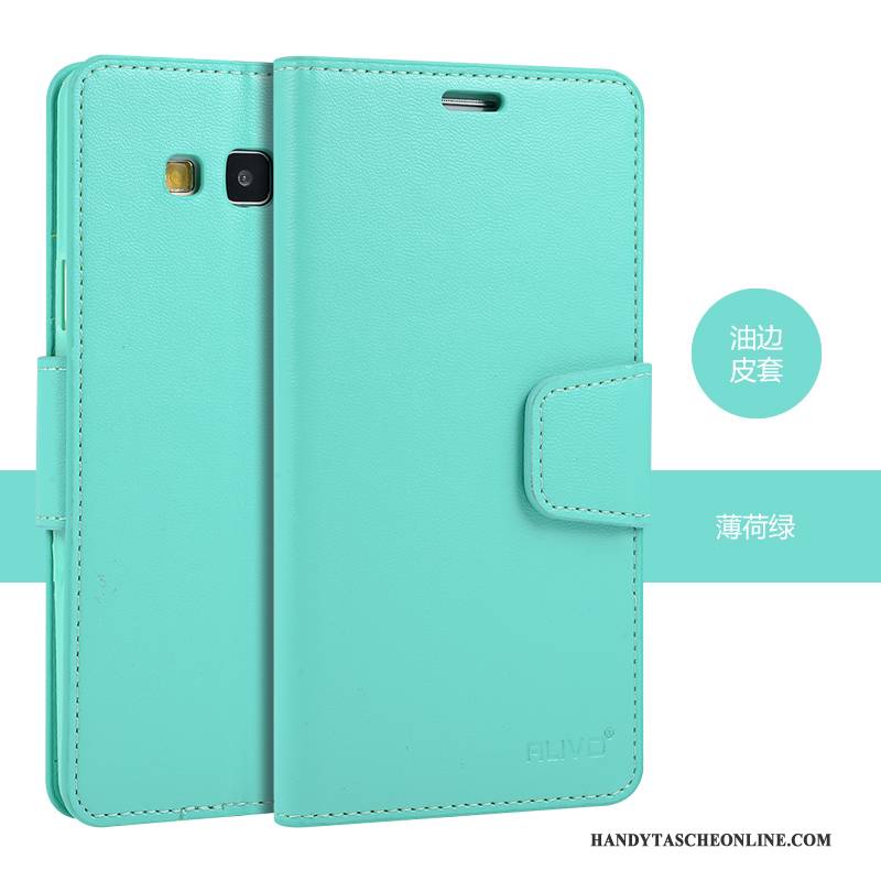 Hülle Samsung Galaxy A7 2015 Folio Handyhüllen Lila, Case Samsung Galaxy A7 2015 Weiche