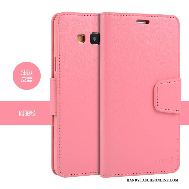 Hülle Samsung Galaxy A7 2015 Folio Handyhüllen Lila, Case Samsung Galaxy A7 2015 Weiche