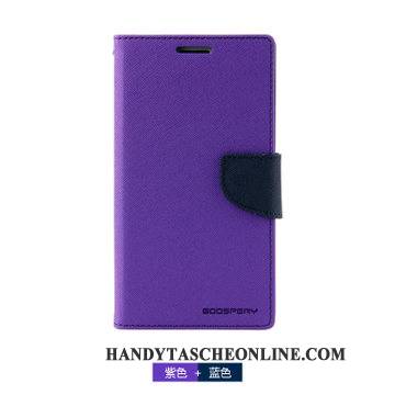 Hülle Samsung Galaxy A7 2015 Lederhülle Handyhüllen Lila, Case Samsung Galaxy A7 2015 Schutz