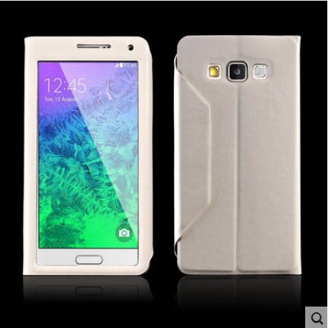 Hülle Samsung Galaxy A7 2015 Lederhülle Trend Handyhüllen, Case Samsung Galaxy A7 2015 Folio Anti-sturz Schwarz