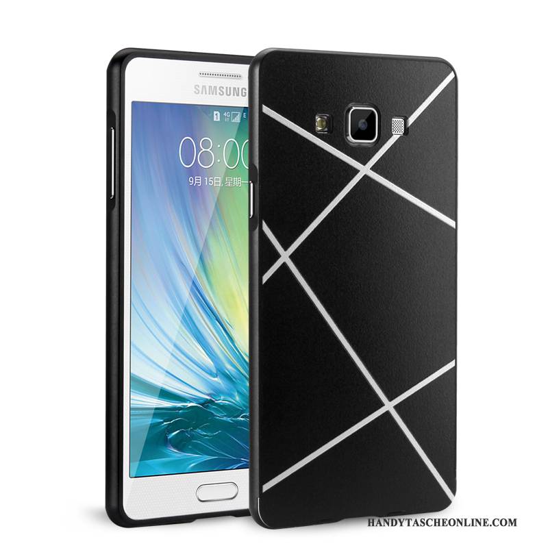 Hülle Samsung Galaxy A7 2015 Metall Handyhüllen Grenze, Case Samsung Galaxy A7 2015 Schutz Grün