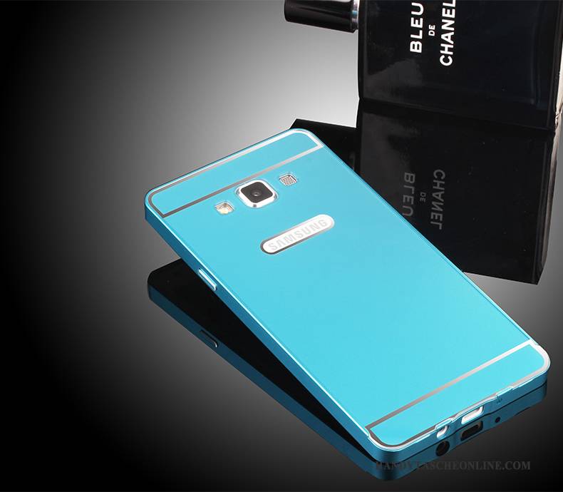 Hülle Samsung Galaxy A7 2015 Metall Handyhüllen Grenze, Case Samsung Galaxy A7 2015 Schutz Grün