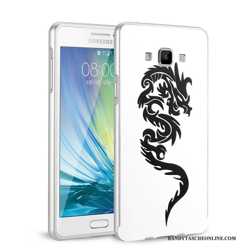 Hülle Samsung Galaxy A7 2015 Metall Handyhüllen Grenze, Case Samsung Galaxy A7 2015 Schutz Grün