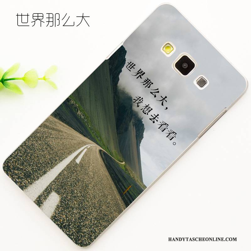 Hülle Samsung Galaxy A7 2015 Prägung Grün Anti-sturz, Case Samsung Galaxy A7 2015 Karikatur