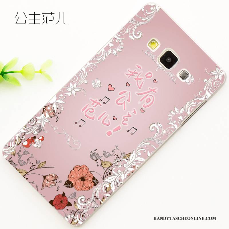 Hülle Samsung Galaxy A7 2015 Prägung Grün Anti-sturz, Case Samsung Galaxy A7 2015 Karikatur