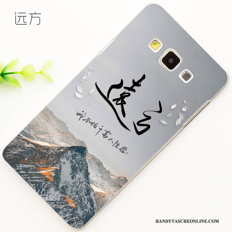 Hülle Samsung Galaxy A7 2015 Prägung Grün Anti-sturz, Case Samsung Galaxy A7 2015 Karikatur