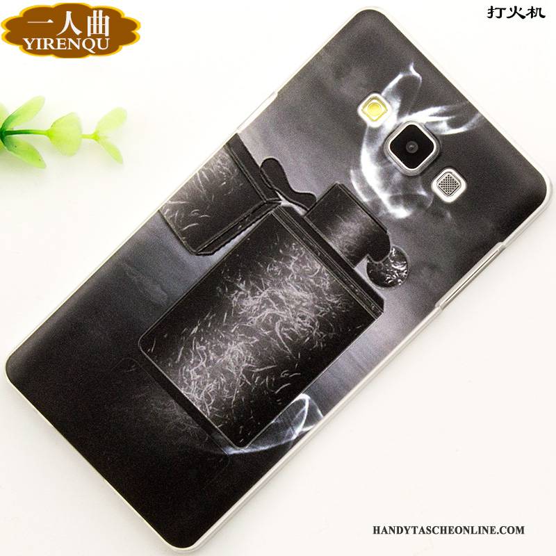 Hülle Samsung Galaxy A7 2015 Prägung Grün Anti-sturz, Case Samsung Galaxy A7 2015 Karikatur