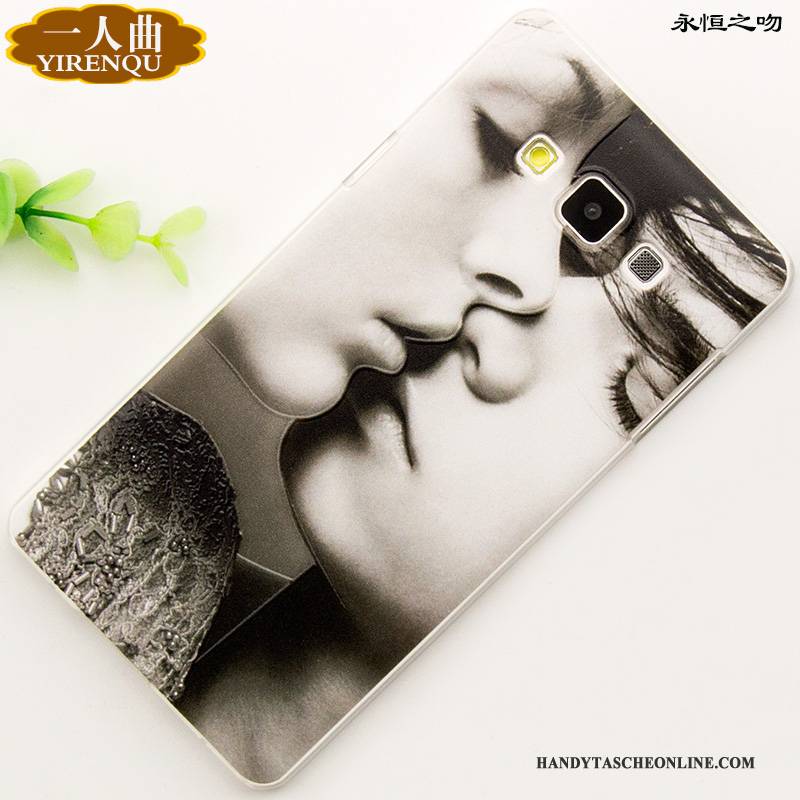 Hülle Samsung Galaxy A7 2015 Prägung Grün Anti-sturz, Case Samsung Galaxy A7 2015 Karikatur