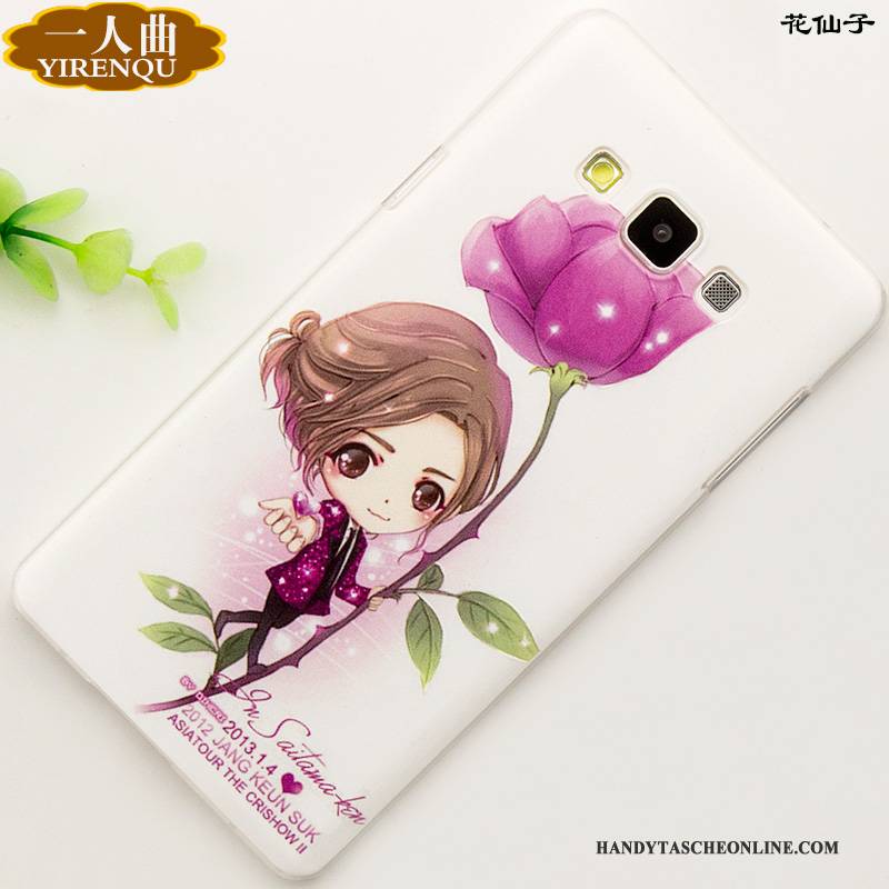 Hülle Samsung Galaxy A7 2015 Prägung Grün Anti-sturz, Case Samsung Galaxy A7 2015 Karikatur