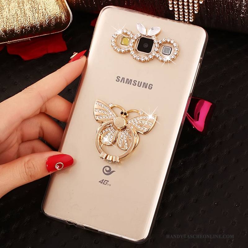 Hülle Samsung Galaxy A7 2015 Schutz Neu Blau, Case Samsung Galaxy A7 2015 Strass Handyhüllen Anti-sturz