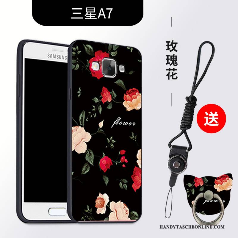 Hülle Samsung Galaxy A7 2015 Schutz Schwarz Handyhüllen, Case Samsung Galaxy A7 2015 Weiche Anti-sturz