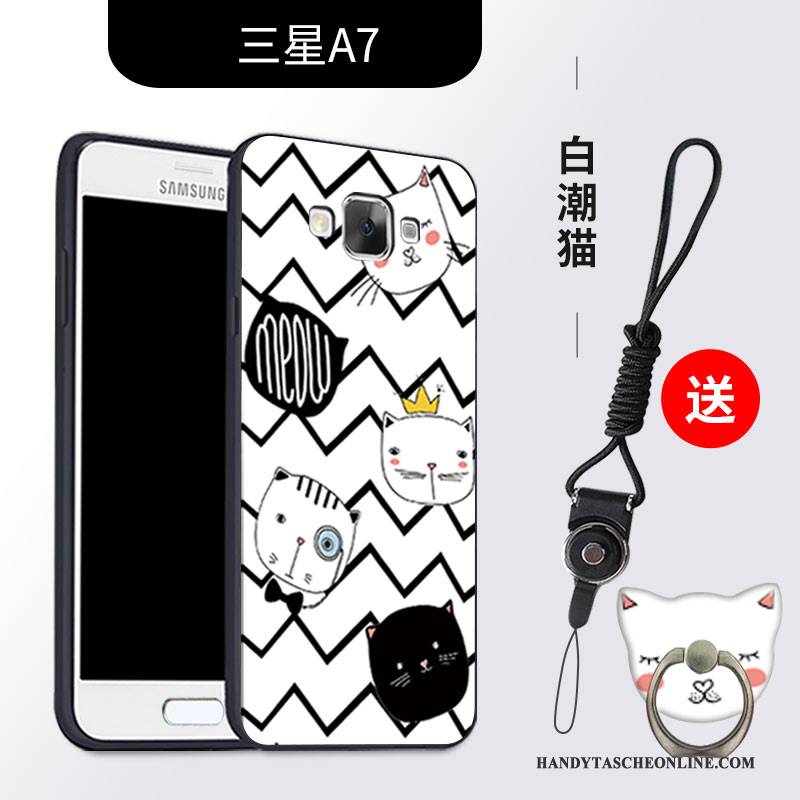 Hülle Samsung Galaxy A7 2015 Schutz Schwarz Handyhüllen, Case Samsung Galaxy A7 2015 Weiche Anti-sturz