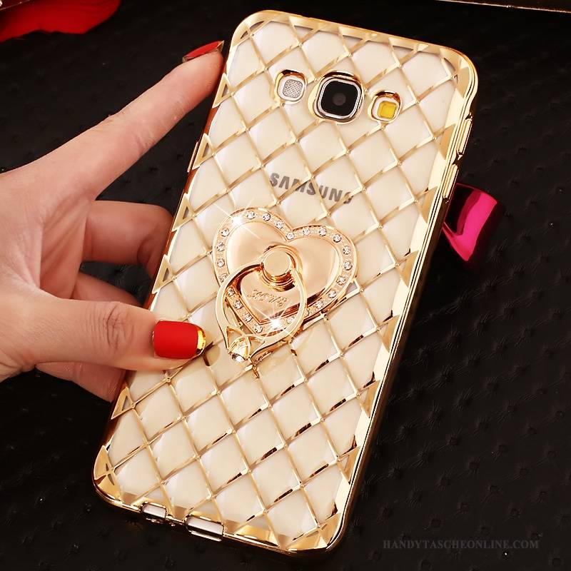 Hülle Samsung Galaxy A7 2015 Schutz Transparent Gold, Case Samsung Galaxy A7 2015 Strasssteinen Handyhüllen