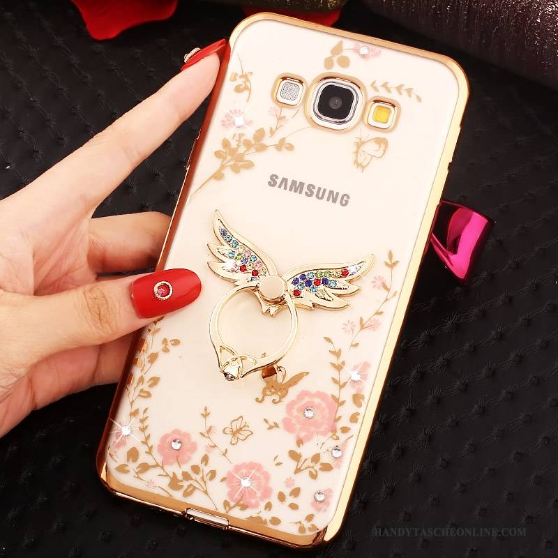 Hülle Samsung Galaxy A7 2015 Silikon Anti-sturz Gold, Case Samsung Galaxy A7 2015 Weiche Handyhüllen