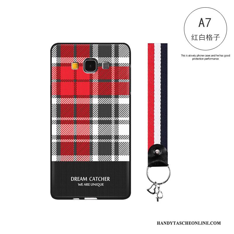 Hülle Samsung Galaxy A7 2015 Silikon Persönlichkeit Trend, Case Samsung Galaxy A7 2015 Karikatur Handyhüllen Schwarz