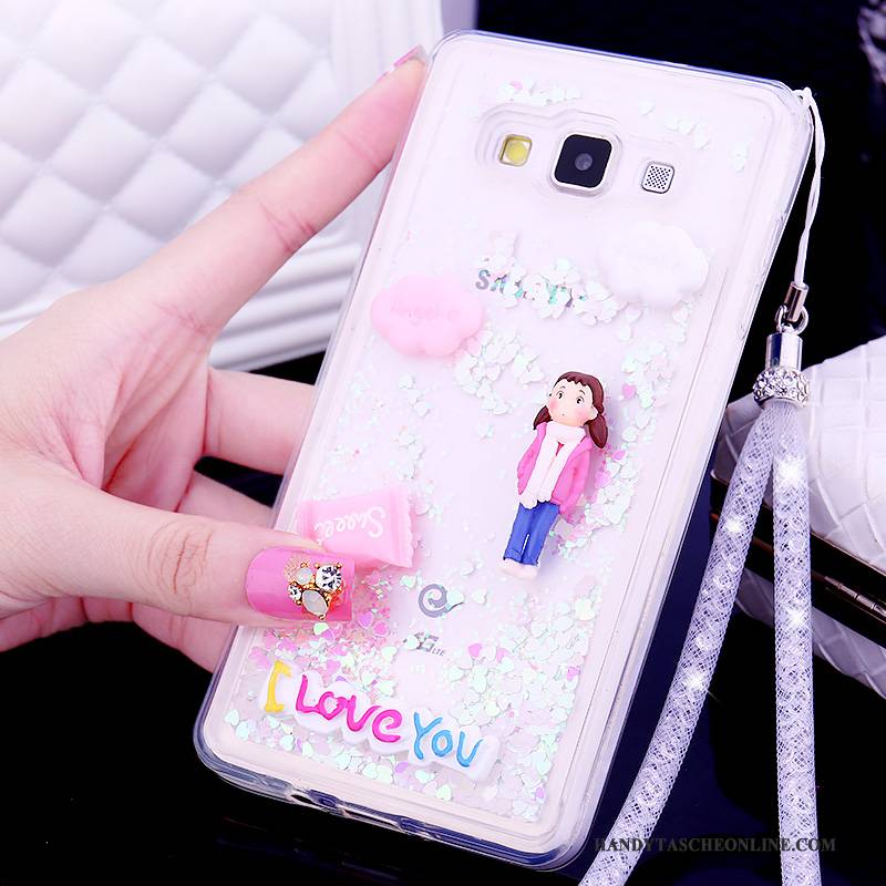 Hülle Samsung Galaxy A7 2015 Silikon Trend Treibsand, Case Samsung Galaxy A7 2015 Schutz Rosa Handyhüllen