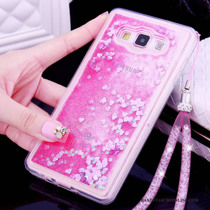 Hülle Samsung Galaxy A7 2015 Silikon Trend Treibsand, Case Samsung Galaxy A7 2015 Schutz Rosa Handyhüllen