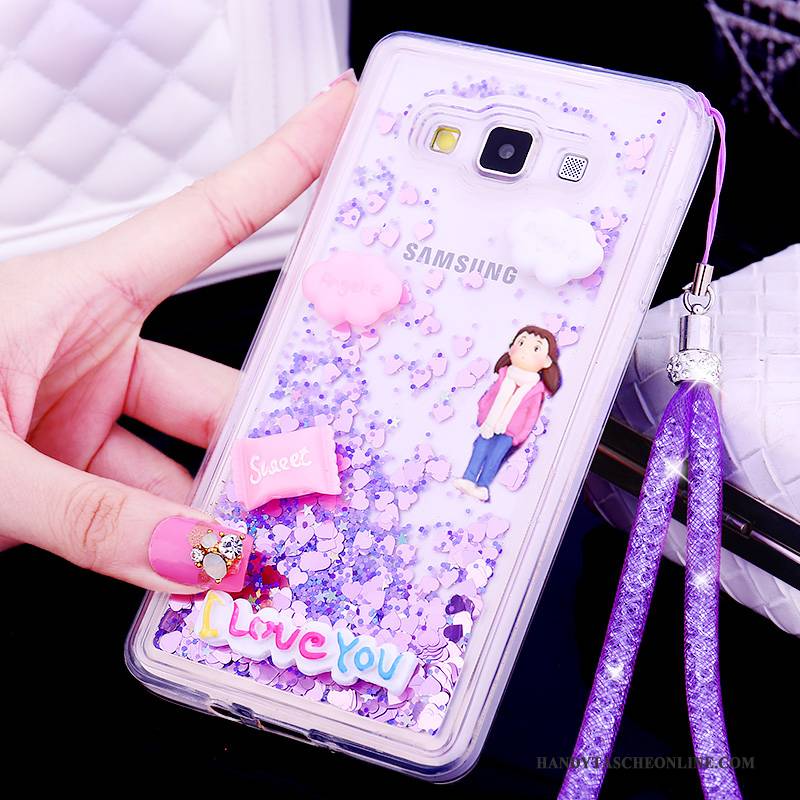 Hülle Samsung Galaxy A7 2015 Silikon Trend Treibsand, Case Samsung Galaxy A7 2015 Schutz Rosa Handyhüllen