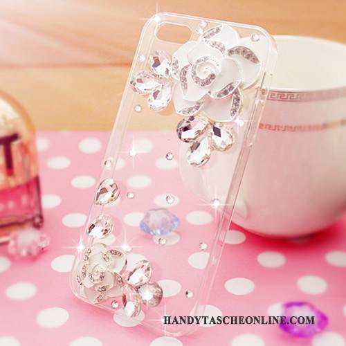 Hülle Samsung Galaxy A7 2015 Strass Lila Handyhüllen, Case Samsung Galaxy A7 2015 Strasssteinen Transparent