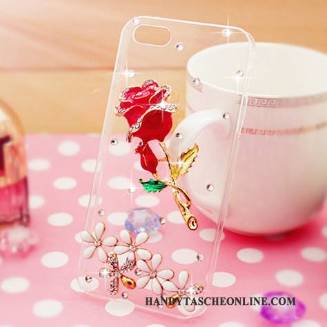 Hülle Samsung Galaxy A7 2015 Strass Lila Handyhüllen, Case Samsung Galaxy A7 2015 Strasssteinen Transparent