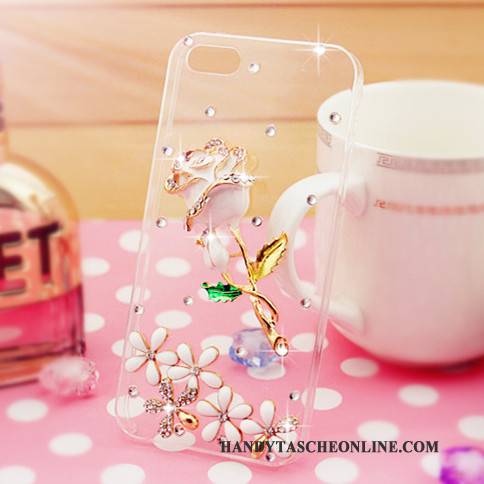 Hülle Samsung Galaxy A7 2015 Strass Lila Handyhüllen, Case Samsung Galaxy A7 2015 Strasssteinen Transparent