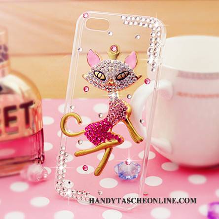 Hülle Samsung Galaxy A7 2015 Strass Lila Handyhüllen, Case Samsung Galaxy A7 2015 Strasssteinen Transparent