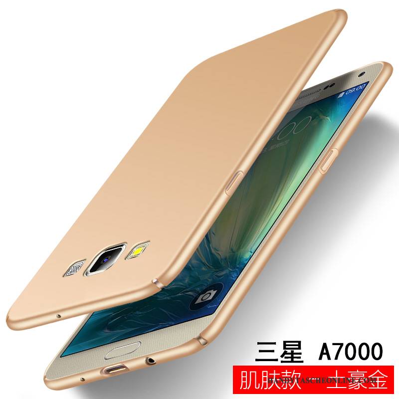 Hülle Samsung Galaxy A7 2015 Taschen Handyhüllen Gold, Case Samsung Galaxy A7 2015 Schutz Anti-sturz Nubuck