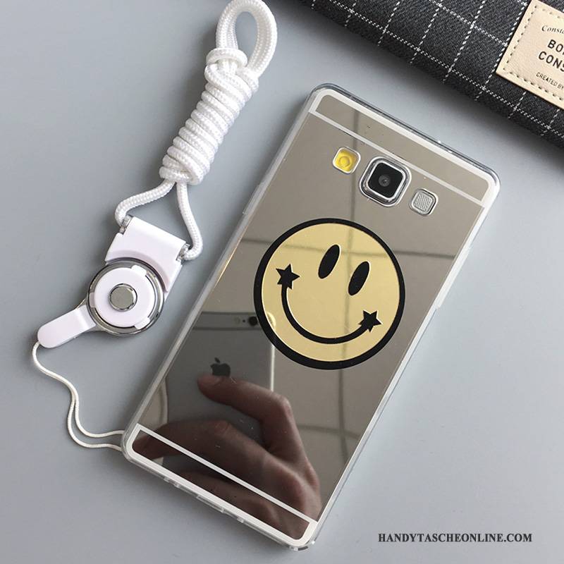 Hülle Samsung Galaxy A7 2015 Taschen Überzug Anti-sturz, Case Samsung Galaxy A7 2015 Schutz Handyhüllen Smiley