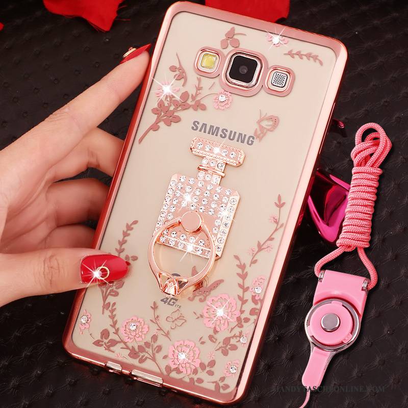 Hülle Samsung Galaxy A7 2015 Weiche Rosa Trend, Case Samsung Galaxy A7 2015 Silikon Handyhüllen Anti-sturz