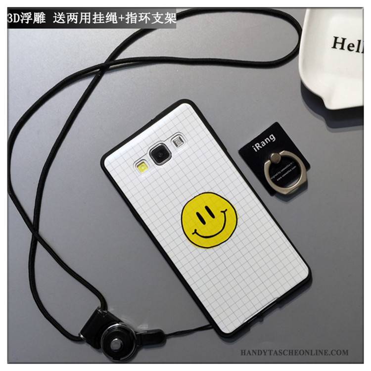 Hülle Samsung Galaxy A7 2015 Weiche Weiß Nette, Case Samsung Galaxy A7 2015 Silikon Nubuck Handyhüllen