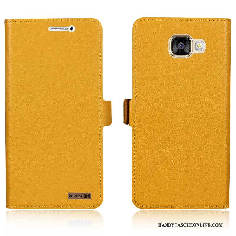 Hülle Samsung Galaxy A7 2016 Schutz Handyhüllen Weiß, Case Samsung Galaxy A7 2016 Lederhülle