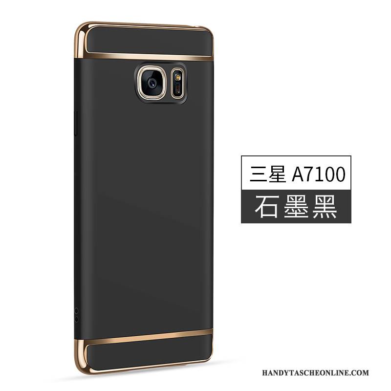 Hülle Samsung Galaxy A7 2016 Taschen Anti-sturz Schwer, Case Samsung Galaxy A7 2016 Dunkelblau Nubuck