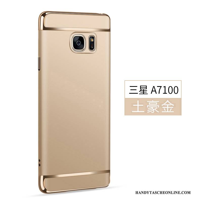 Hülle Samsung Galaxy A7 2016 Taschen Anti-sturz Schwer, Case Samsung Galaxy A7 2016 Dunkelblau Nubuck