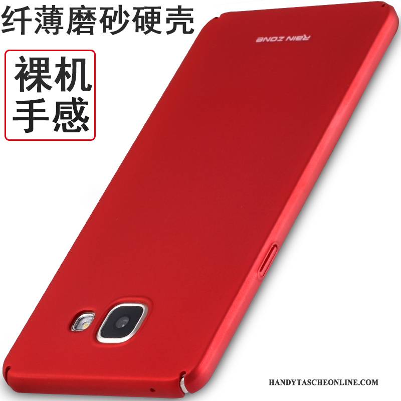 Hülle Samsung Galaxy A7 2016 Taschen Nubuck Handyhüllen, Case Samsung Galaxy A7 2016 Silikon Rot