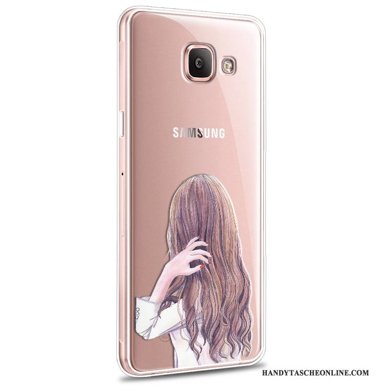 Hülle Samsung Galaxy A7 2016 Weiche Anti-sturz Rosa, Case Samsung Galaxy A7 2016 Karikatur Neu Handyhüllen