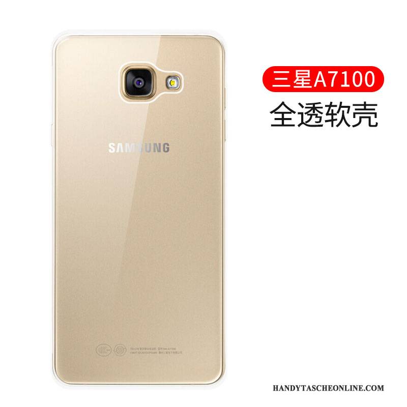 Hülle Samsung Galaxy A7 2016 Weiche Handyhüllen Gold, Case Samsung Galaxy A7 2016 Silikon