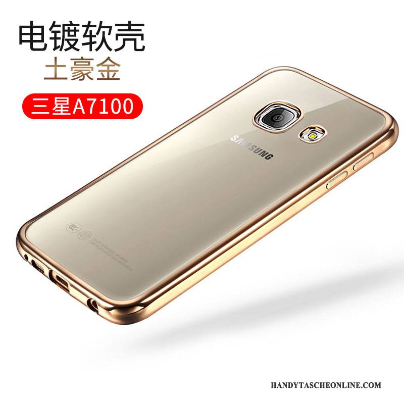 Hülle Samsung Galaxy A7 2016 Weiche Handyhüllen Gold, Case Samsung Galaxy A7 2016 Silikon