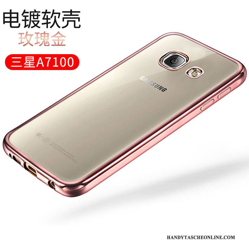 Hülle Samsung Galaxy A7 2016 Weiche Handyhüllen Gold, Case Samsung Galaxy A7 2016 Silikon