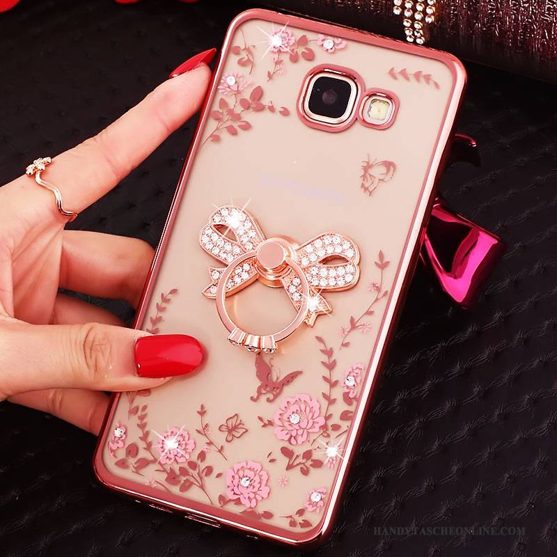 Hülle Samsung Galaxy A7 2016 Weiche Handyhüllen Rosa, Case Samsung Galaxy A7 2016 Silikon Hängende Verzierungen