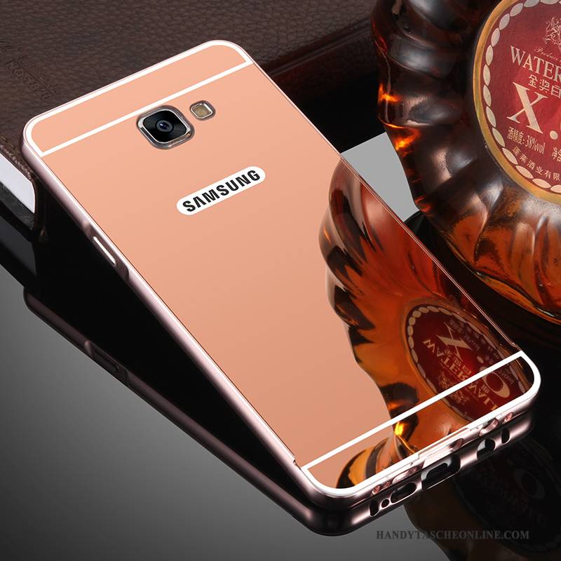 Hülle Samsung Galaxy A7 2017 Metall Rosa Anti-sturz, Case Samsung Galaxy A7 2017 Schutz Handyhüllen Grenze