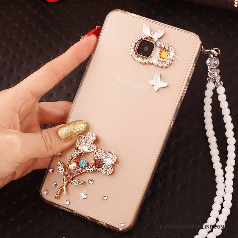 Hülle Samsung Galaxy A7 2017 Weiche Gold Hängende Verzierungen, Case Samsung Galaxy A7 2017 Schutz Neu Handyhüllen