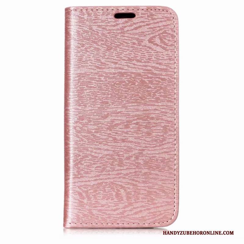 Hülle Samsung Galaxy A7 2018 Folio Rosegold Handyhüllen, Case Samsung Galaxy A7 2018 Weiche Bäume Automatisch